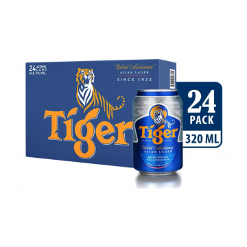 Tiger Can Beer - Lager 24 x 320ml (CTN)